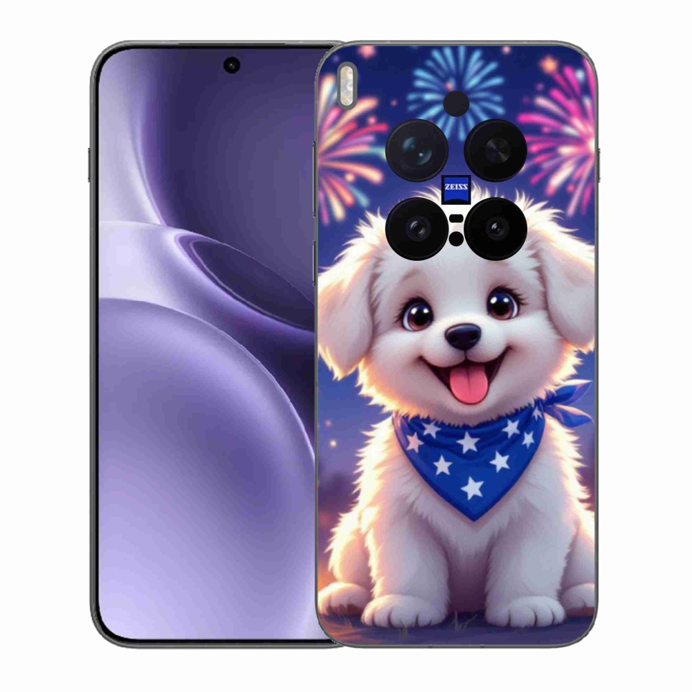 Gélový kryt mmCase na Vivo X300 Pro 5G - slávnostné šteňa