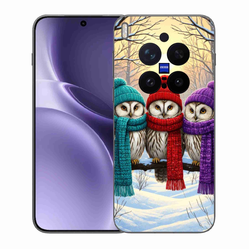Gélový kryt mmCase na Vivo X300 Pro 5G - soví priatelia