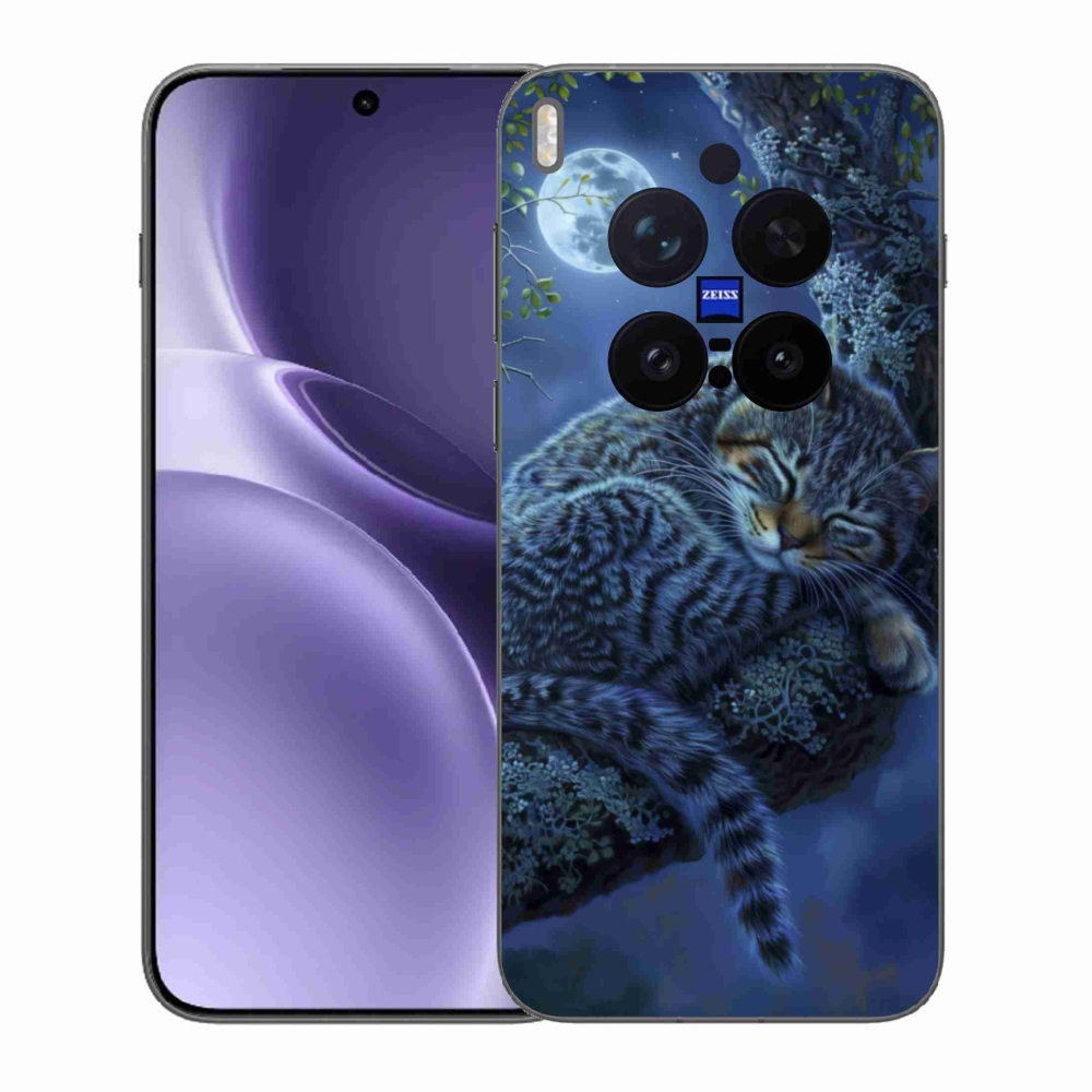 Gélový kryt mmCase na Vivo X300 Pro 5G - spiaca mačka