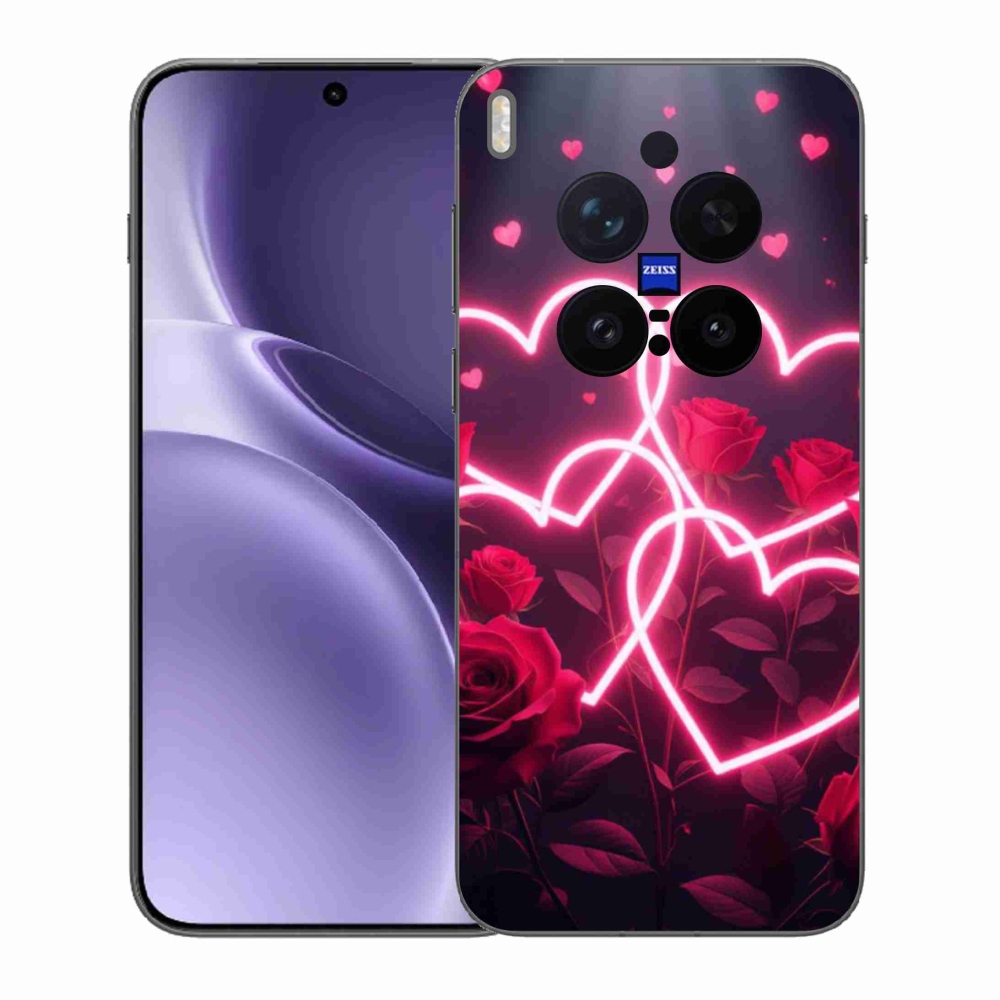 Gélový kryt mmCase na Vivo X300 Pro 5G - srdce lásky