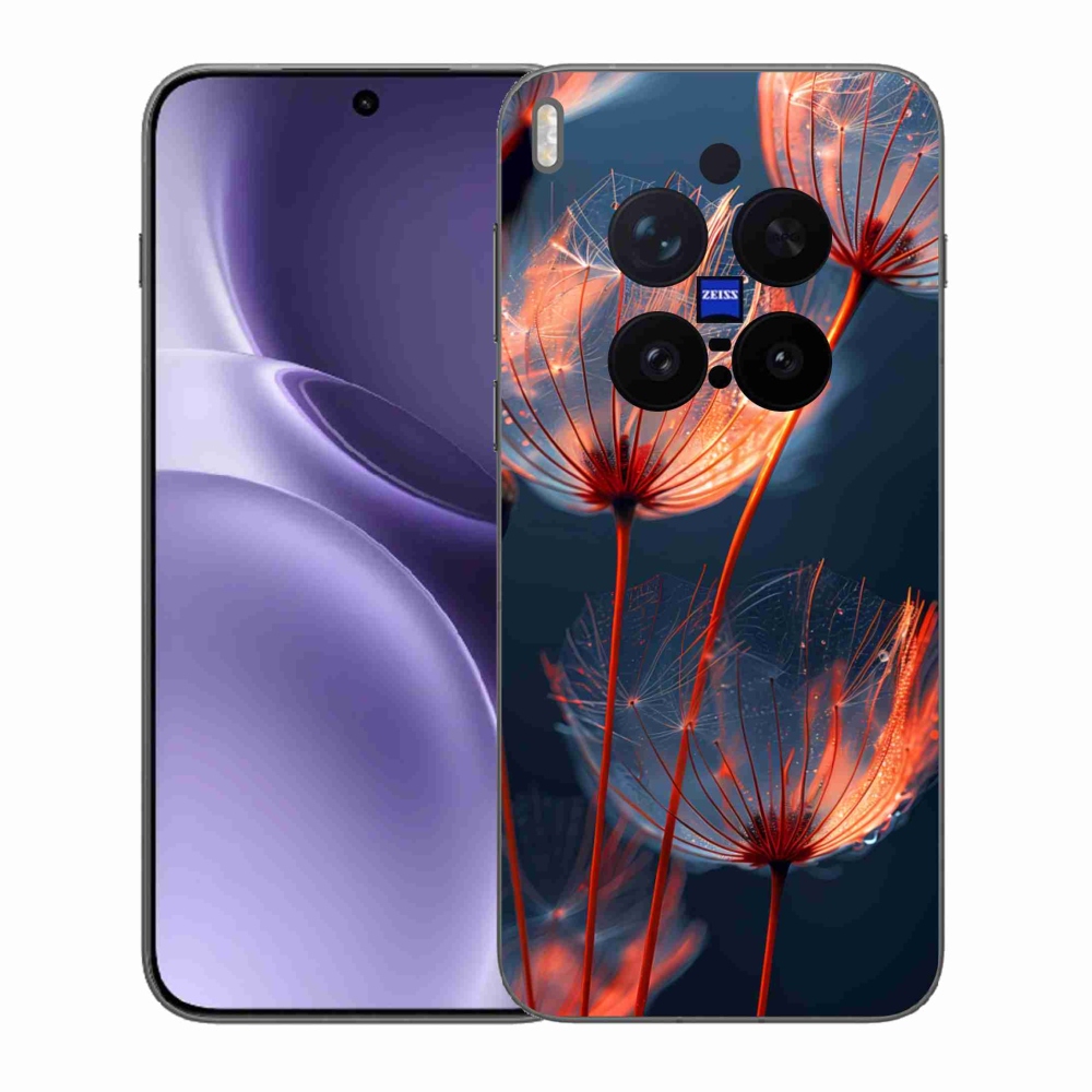 Gélový kryt mmCase na Vivo X300 Pro 5G - svetielkujúce páperie