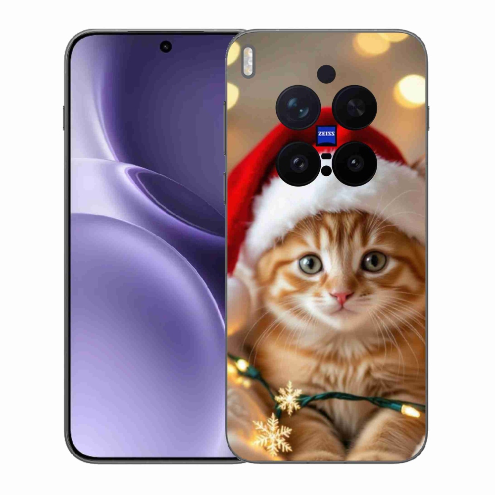 Gélový kryt mmCase na Vivo X300 Pre 5G - vianočné mačiatko