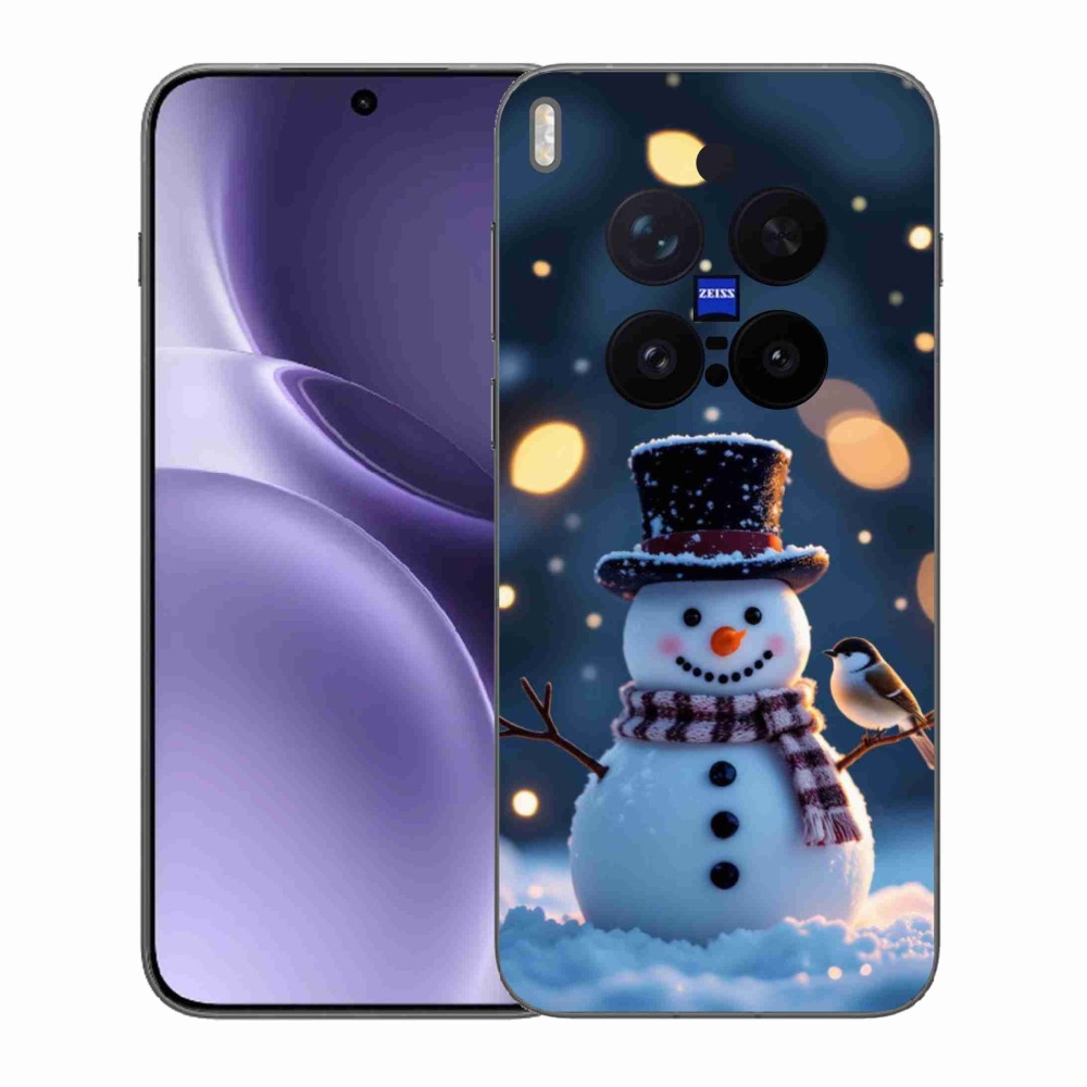 Gélový kryt mmCase na Vivo X300 Pro 5G - vianočný snehuliak