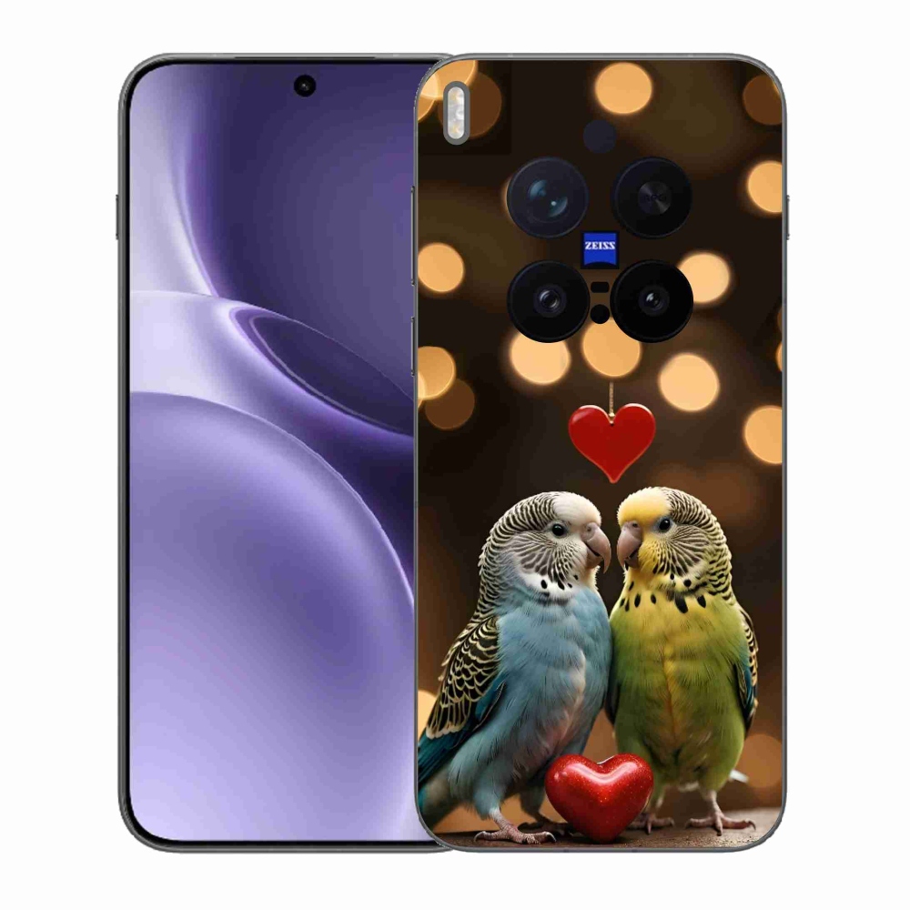 Gélový kryt mmCase na Vivo X300 Pre 5G - zamilovaní papagáje