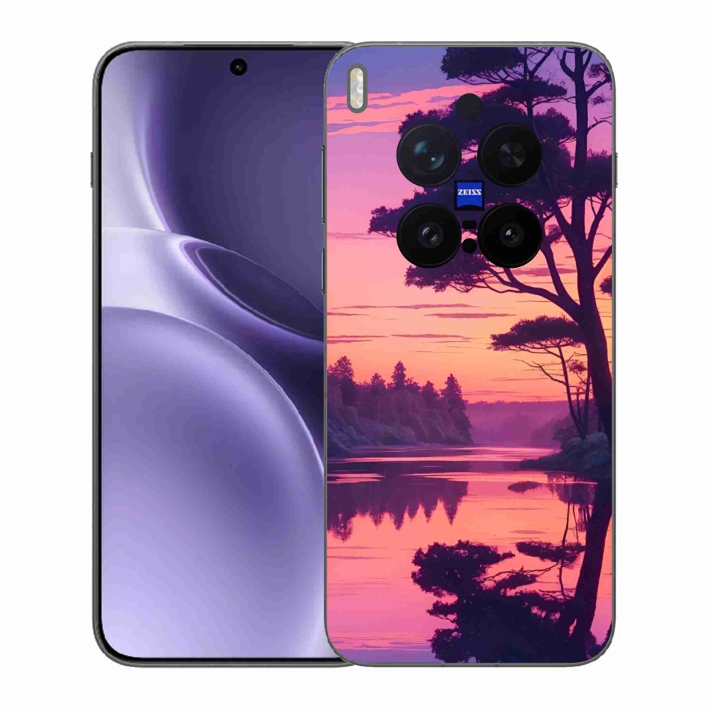 Gélový kryt mmCase na Vivo X300 Pro 5G - západ slnka nad jazerom