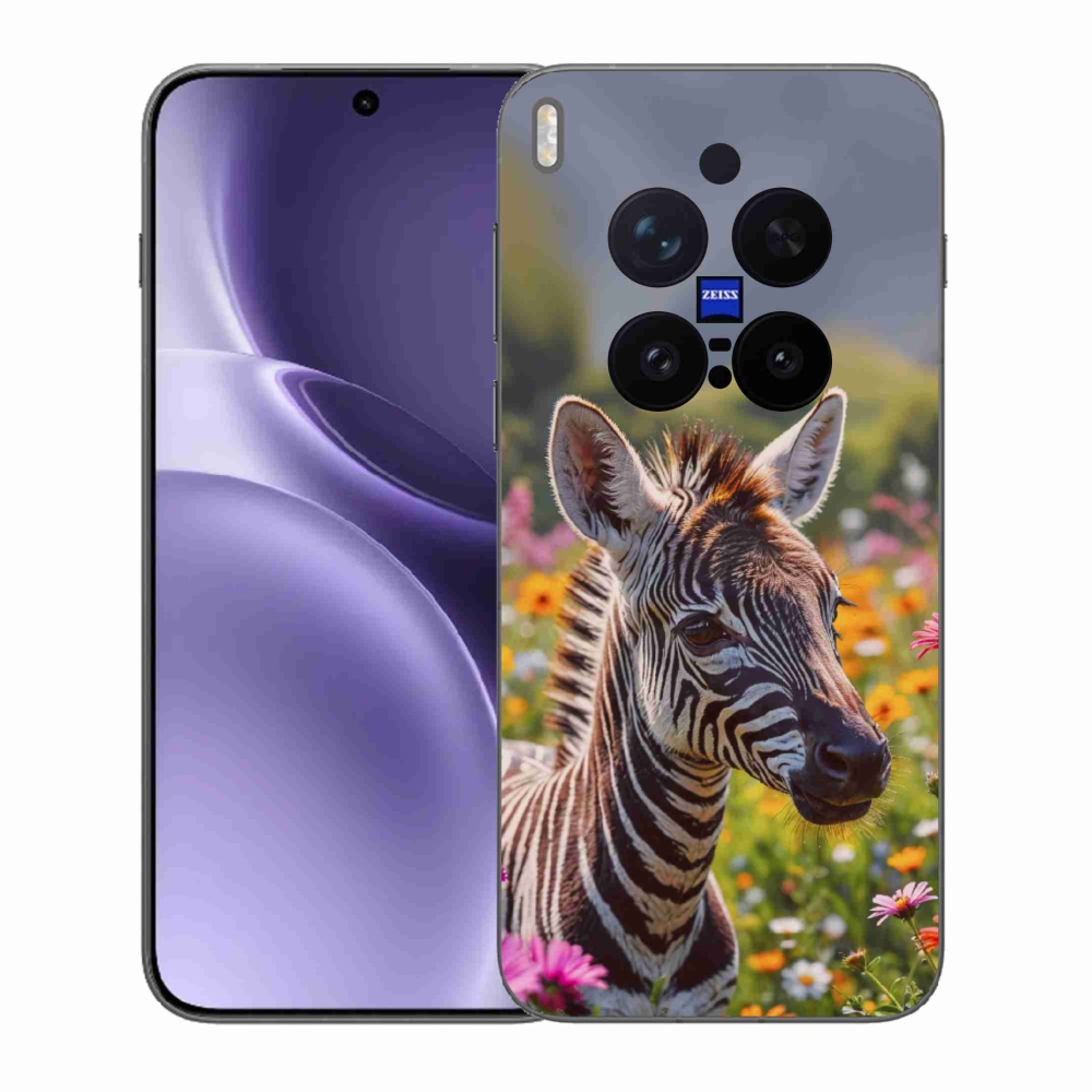 Gélový kryt mmCase na Vivo X300 Pro 5G - zebra na lúke