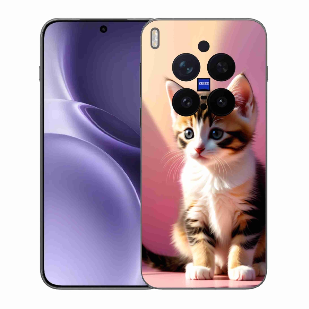 Gélový kryt mmCase na Vivo X300 Pro 5G - zvedavé mačiatko 2