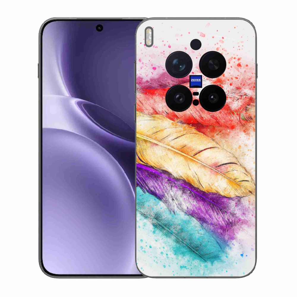 Gélový kryt mmCase na Vivo X300 Pro - farebné perie