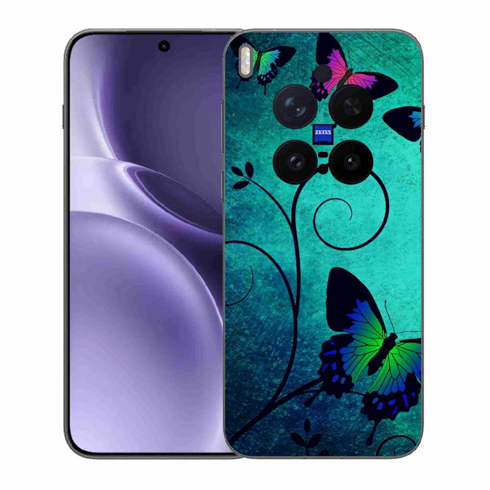 Gélový kryt mmCase na Vivo X300 Pro - farební motýle