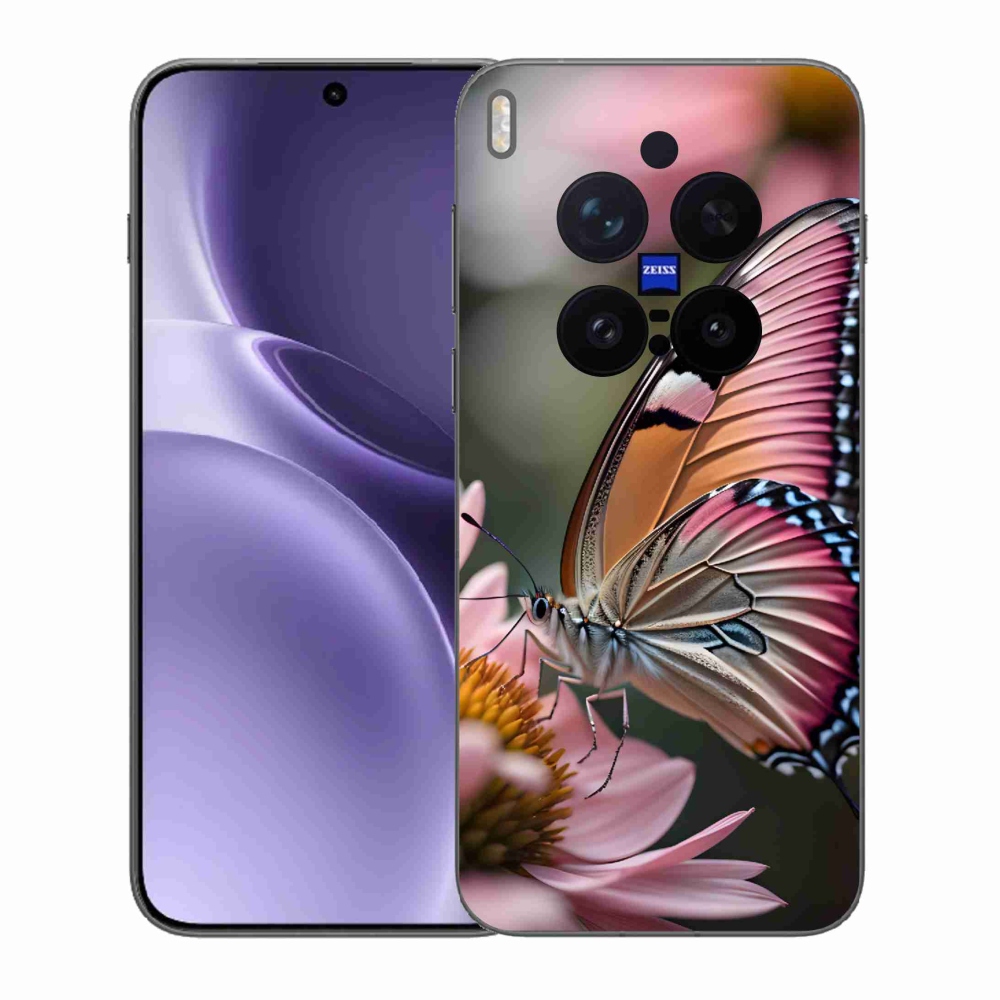 Gélový kryt mmCase na Vivo X300 Pro - farebný motýľ