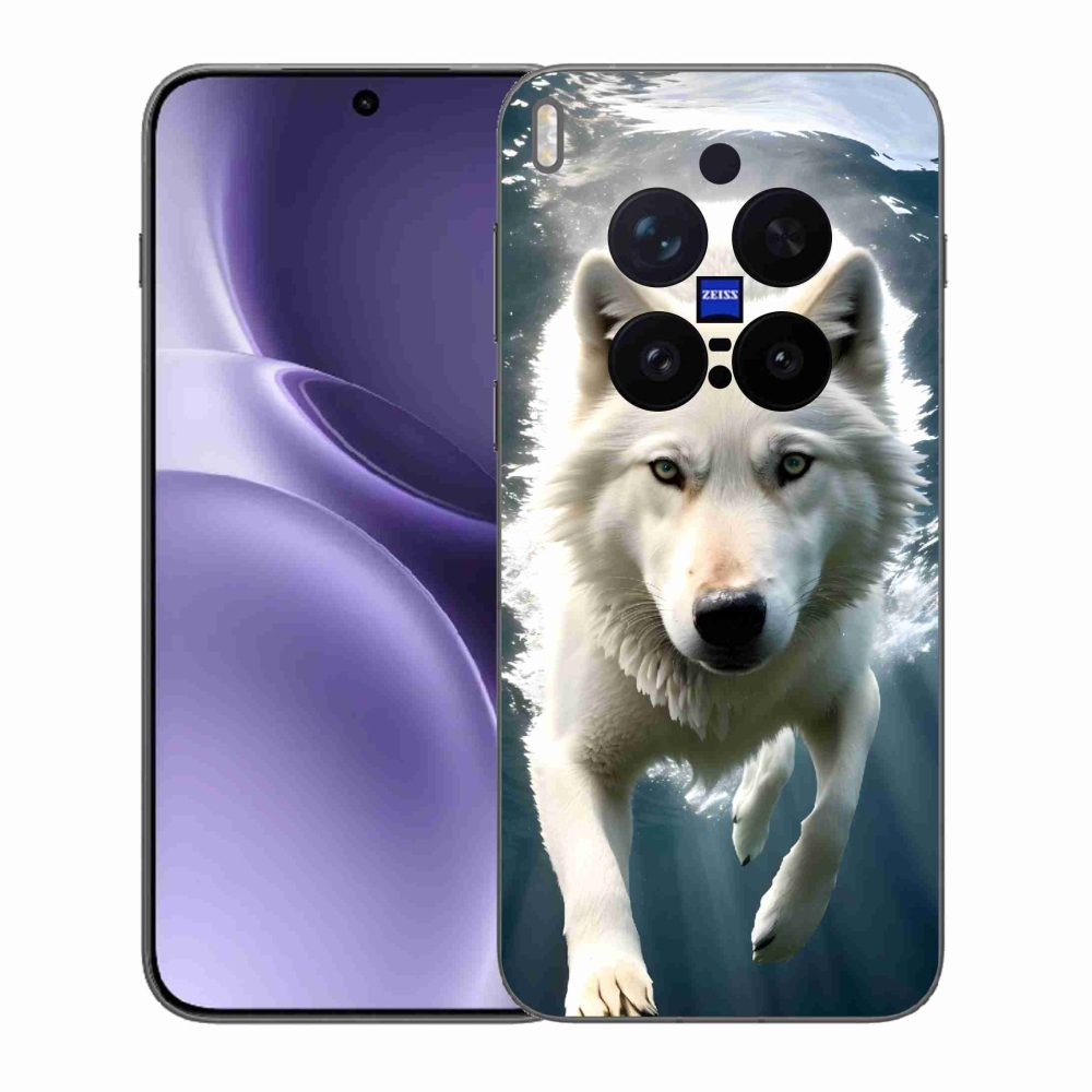 Gélový kryt mmCase na Vivo X300 Pro - biely vlk