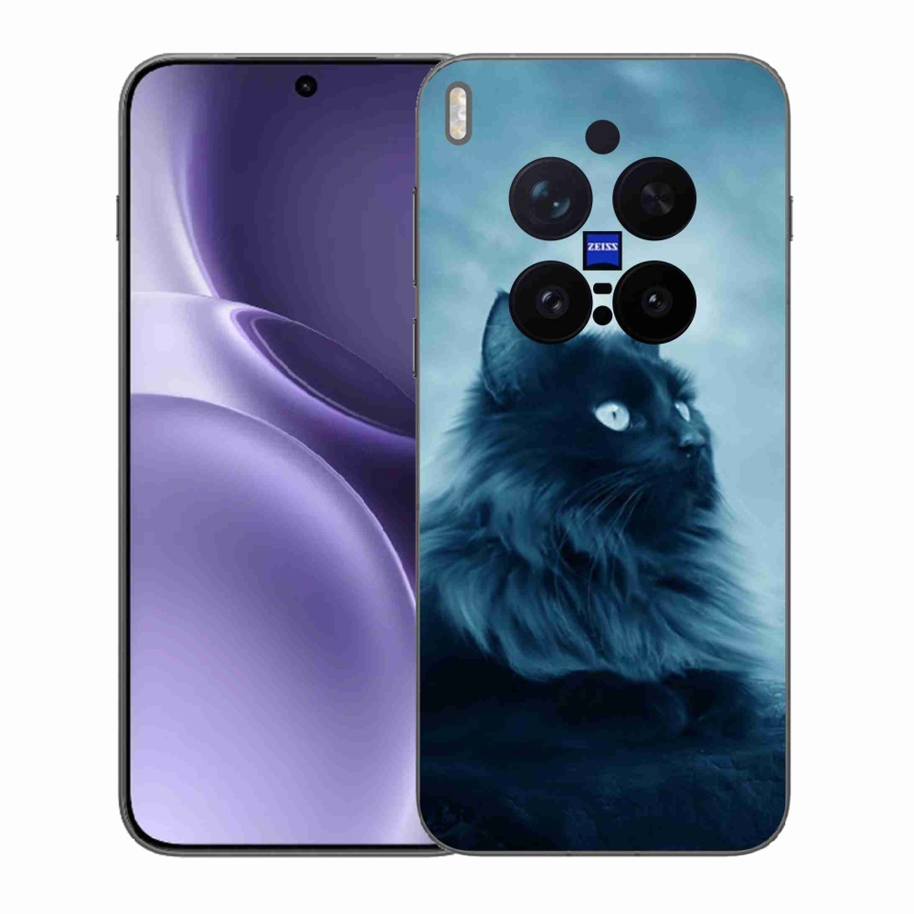 Gélový kryt mmCase na Vivo X300 Pro - čierna mačka 1