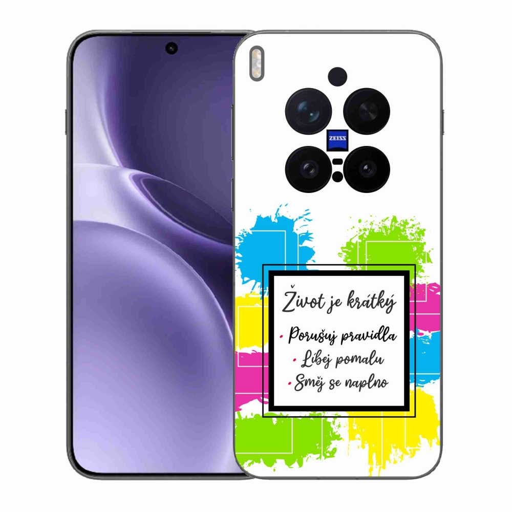 Gélový kryt mmCase na Vivo X300 Pro - citát 5 biele pozadie