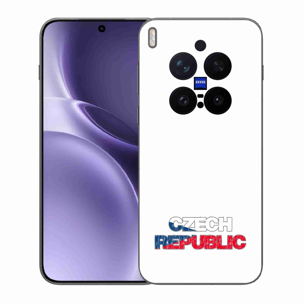 Gélový kryt mmCase na Vivo X300 Pro - Czech Republic biele pozadie