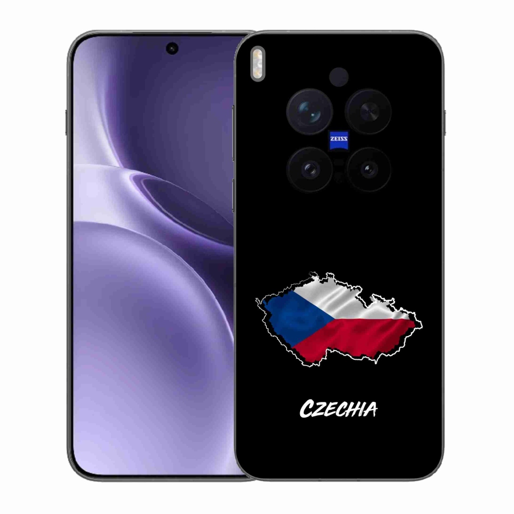 Gélový kryt mmCase na Vivo X300 Pro - Czechia čierne pozadie