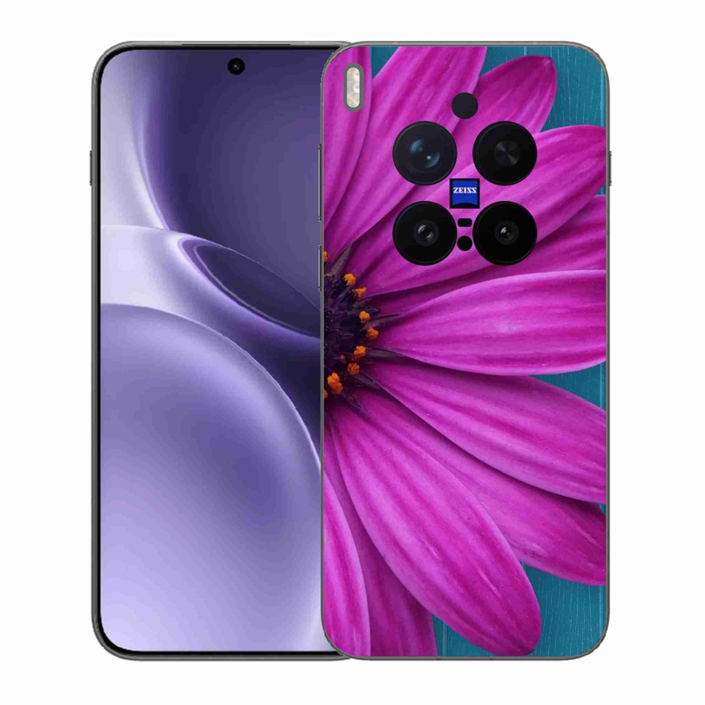 Gélový kryt mmCase na Vivo X300 Pro - fialová margaréta