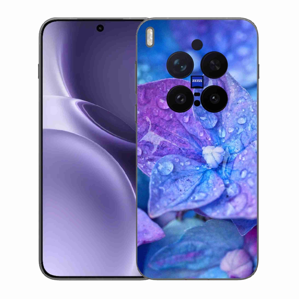 Gélový kryt mmCase na Vivo X300 Pro - fialový kvet