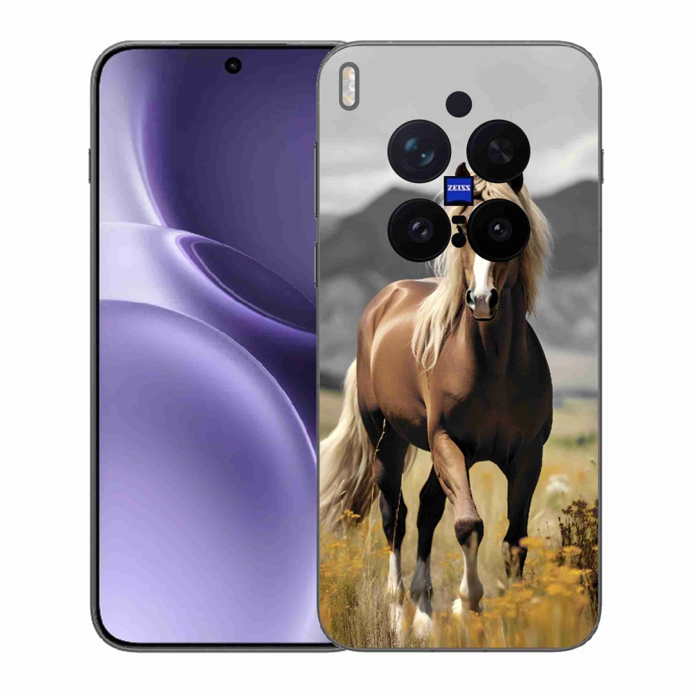 Gélový kryt mmCase na Vivo X300 Pro - hnedý kôň 1