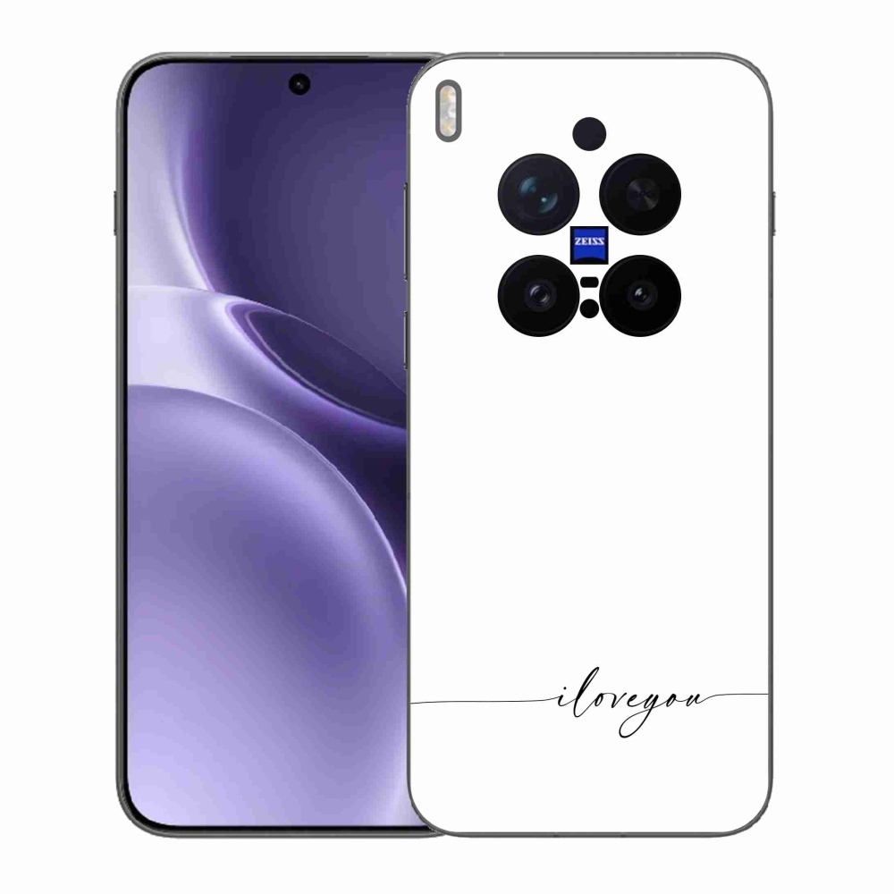 Gélový kryt mmCase na Vivo X300 Pro - I love you biele pozadie