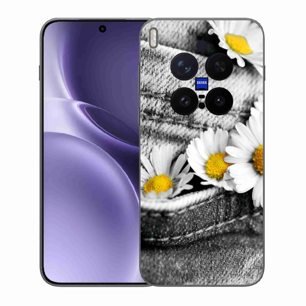 Gélový kryt mmCase na Vivo X300 Pro - margaréty