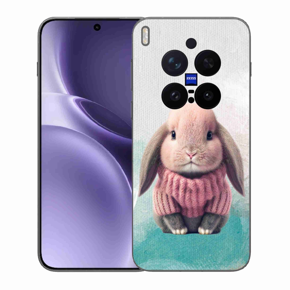 Gélový kryt mmCase na Vivo X300 Pro - zajačik vo svetri