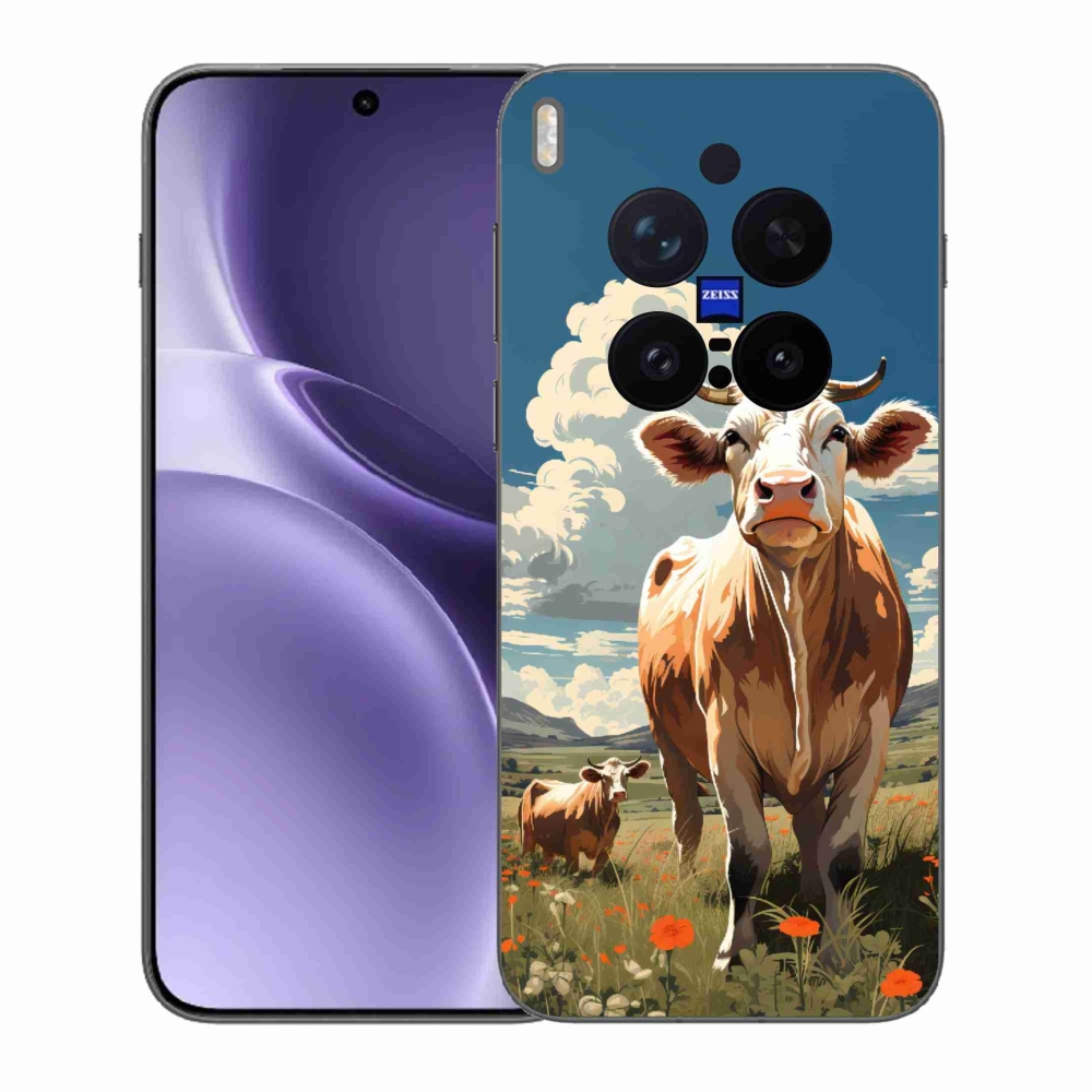 Gélový kryt mmCase na Vivo X300 Pro - kravy na lúke