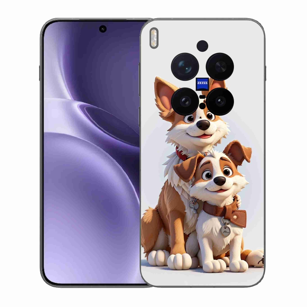 Gélový kryt mmCase na Vivo X300 Pro - kreslenie psy
