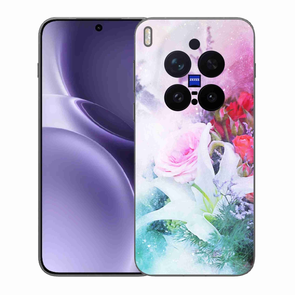 Gélový kryt mmCase na Vivo X300 Pro - kvety 4