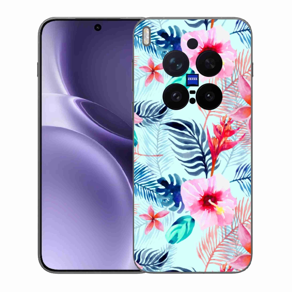 Gélový kryt mmCase na Vivo X300 Pro - kvety