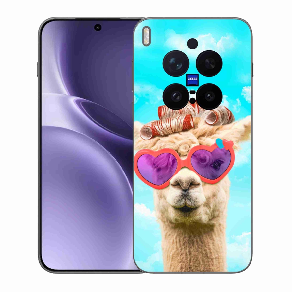 Gélový kryt mmCase na Vivo X300 Pro - lama s okuliarmi