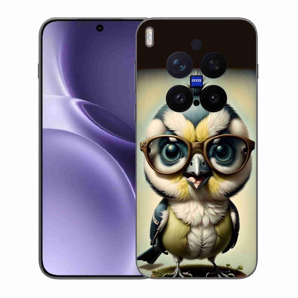 Gélový kryt mmCase na Vivo X300 Pro - mláďa s okuliarmi