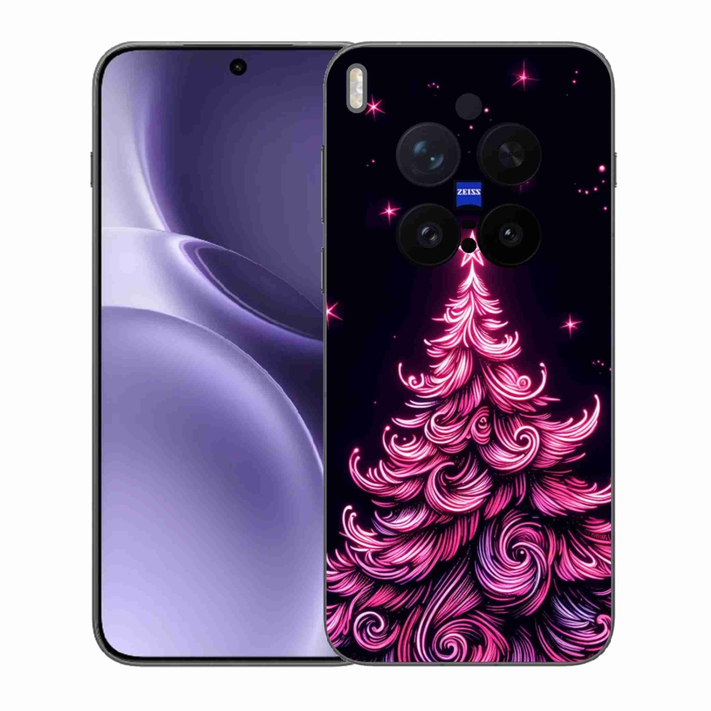 Gélový kryt mmCase na Vivo X300 Pro - neónový vianočný stromček 2