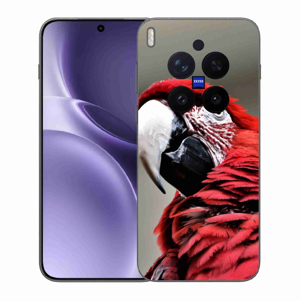 Gélový kryt mmCase na Vivo X300 Pro - papagáj ara červený