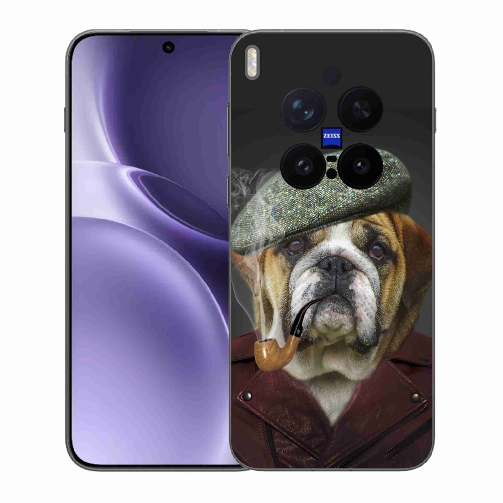 Gélový kryt mmCase na Vivo X300 Pro - pes s fajkou