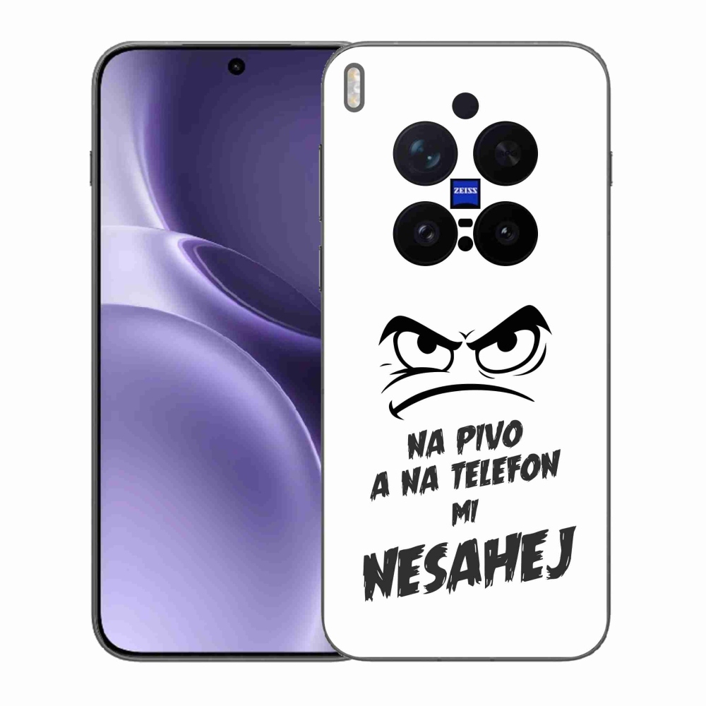 Gélový kryt mmCase na Vivo X300 Pro - pivný motív 2 biele pozadie