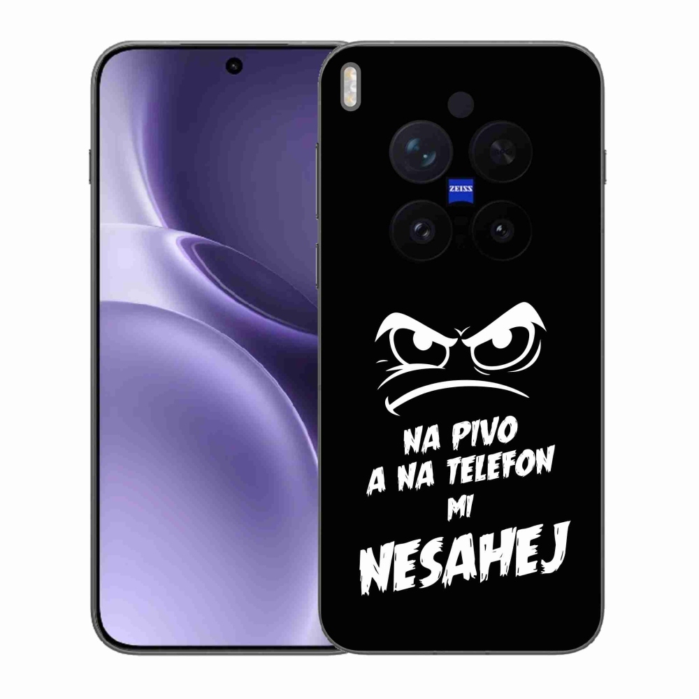Gélový kryt mmCase na Vivo X300 Pro - pivný motív 2 čierne pozadie