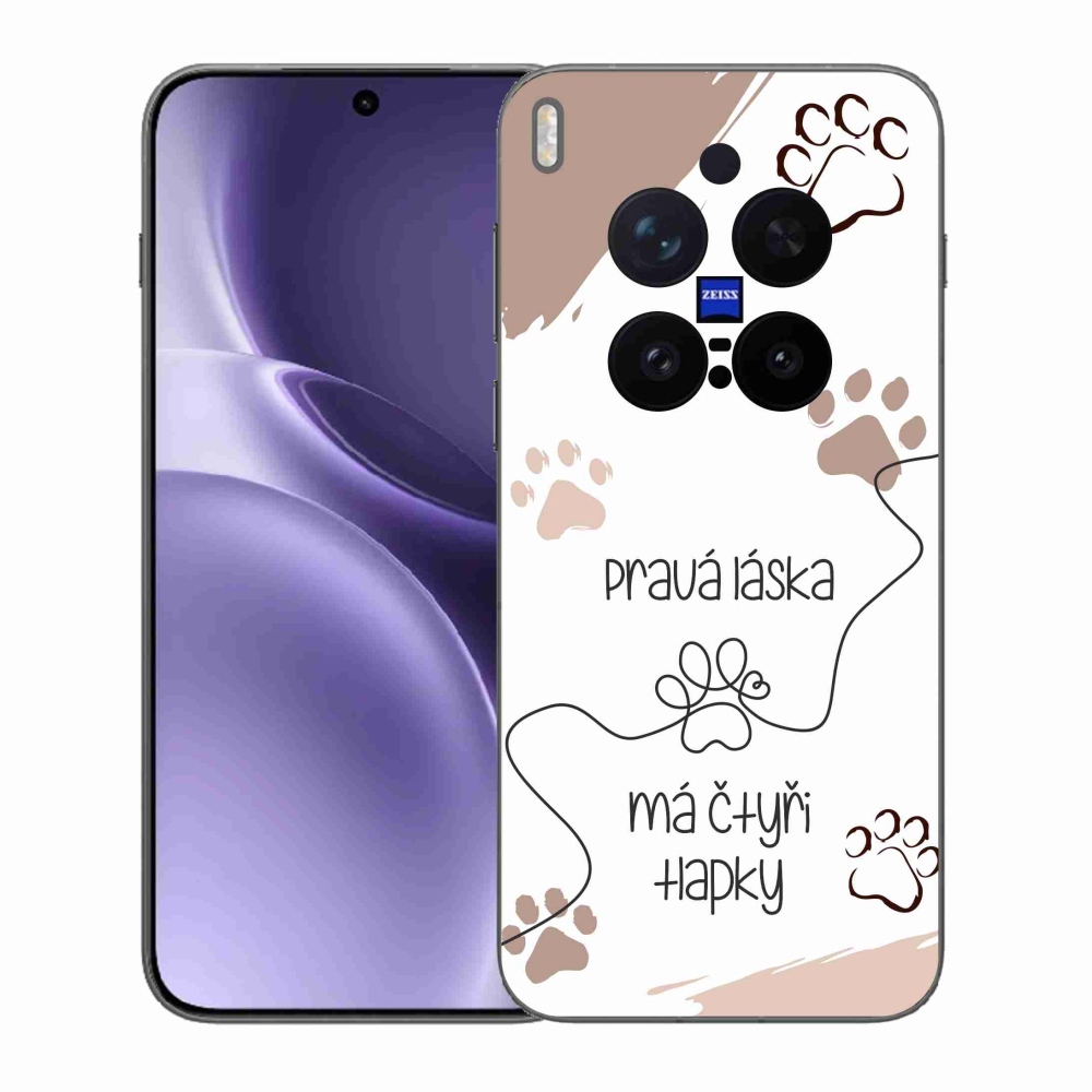 Gélový kryt mmCase na Vivo X300 Pro - psí motív 1 biele pozadie