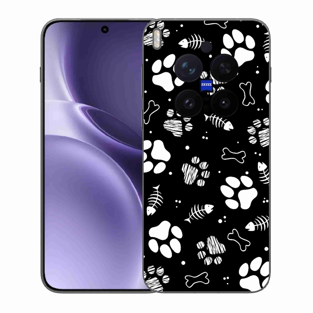 Gélový kryt mmCase na Vivo X300 Pro - psie labky