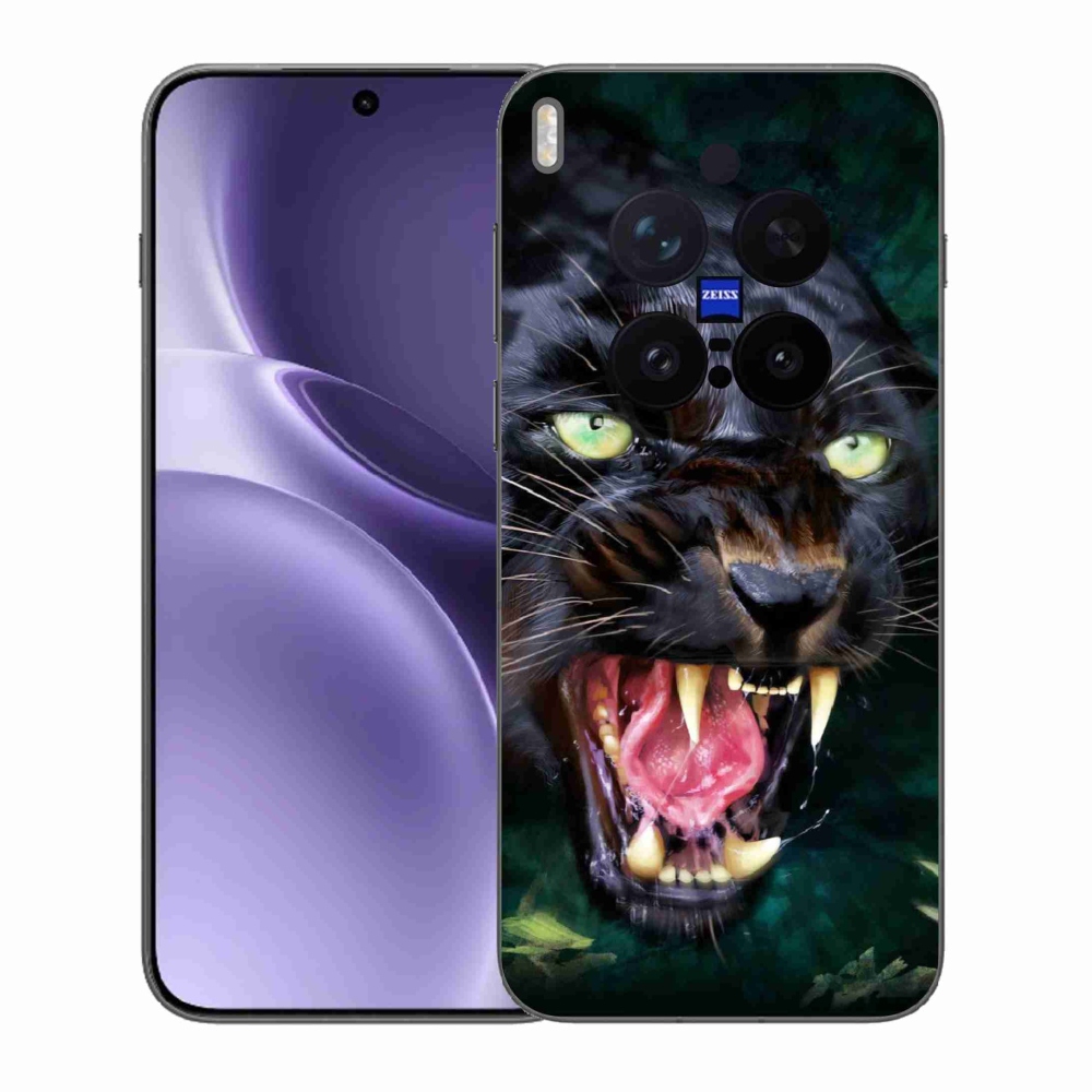 Gélový kryt mmCase na Vivo X300 Pro - rozzúrený čierny panter
