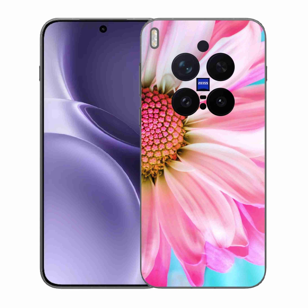 Gélový kryt mmCase na Vivo X300 Pro - ružová kvetina