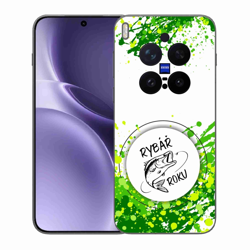 Gélový kryt mmCase na Vivo X300 Pro - rybár roka biele pozadie