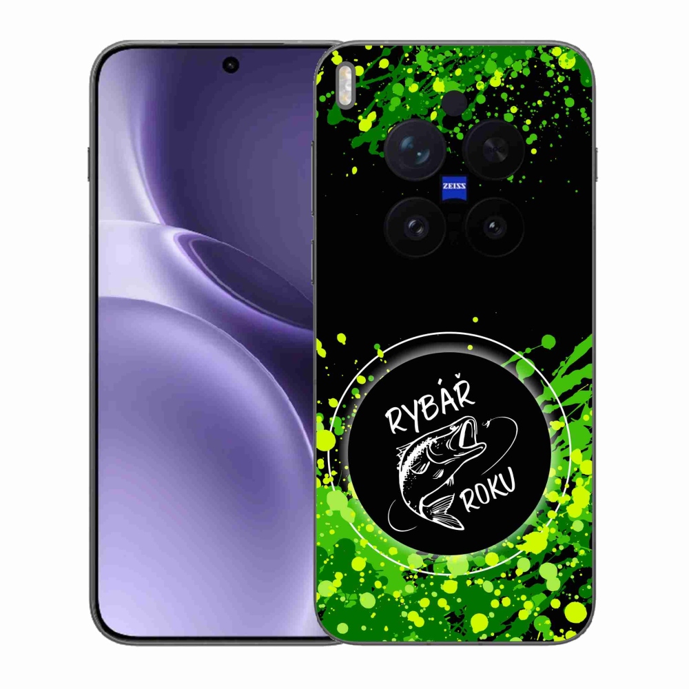 Gélový kryt mmCase na Vivo X300 Pro - rybár roka čierne pozadie