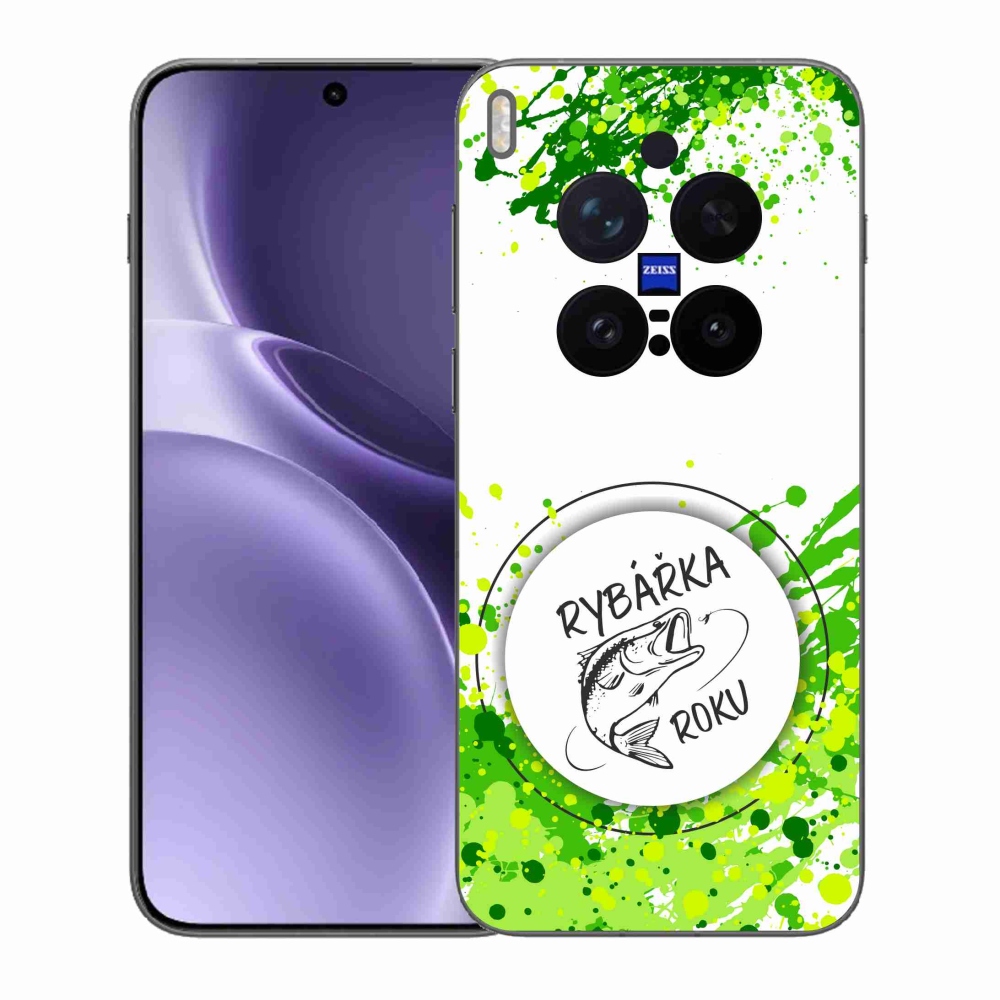 Gélový kryt mmCase na Vivo X300 Pro - rybárka roku biele pozadie