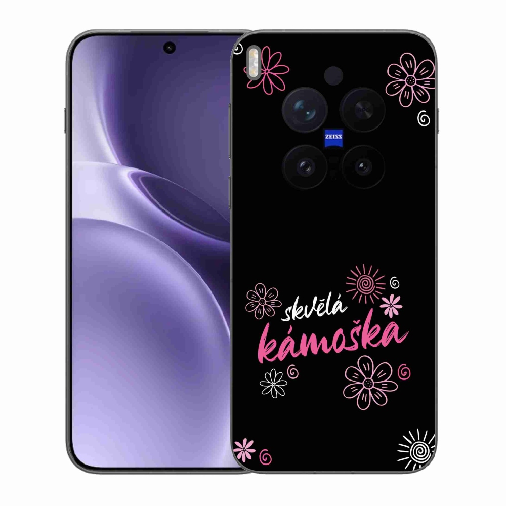 Gélový kryt mmCase na Vivo X300 Pro - skvelá kamoška čierne pozadie