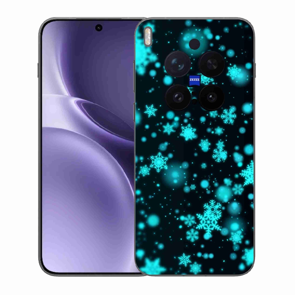 Gélový kryt mmCase na Vivo X300 Pro - snehové vločky 1