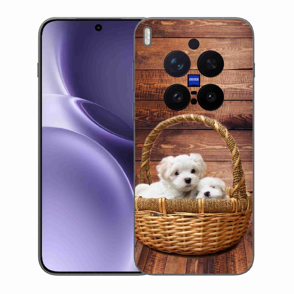 Gélový kryt mmCase na Vivo X300 Pro - šteniatka