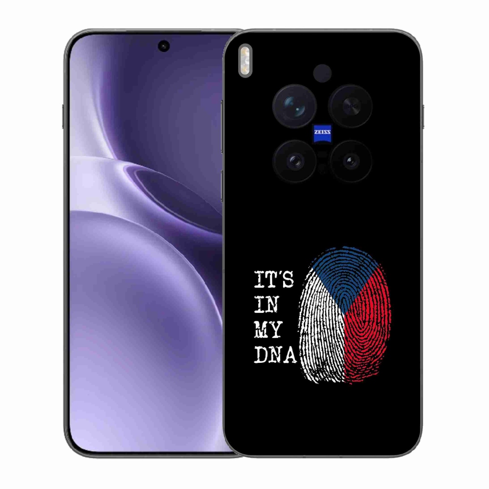 Gélový kryt mmCase na Vivo X300 Pro - vlajka odtlačok prsta čierne pozadie