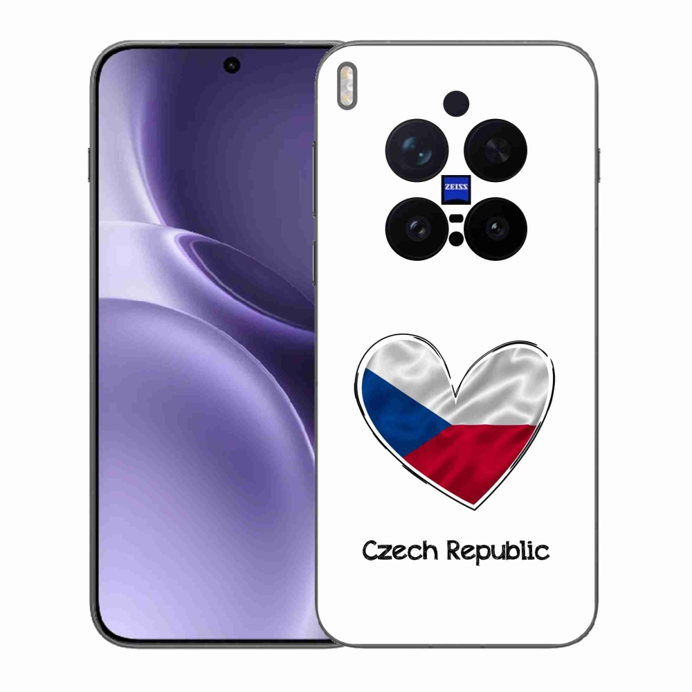 Gélový kryt mmCase na Vivo X300 Pro - vlajka srdca biele pozadie