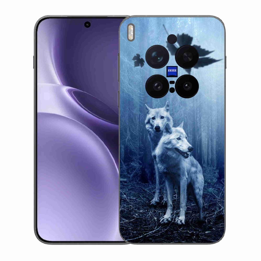 Gélový kryt mmCase na Vivo X300 Pro - vlci v lese