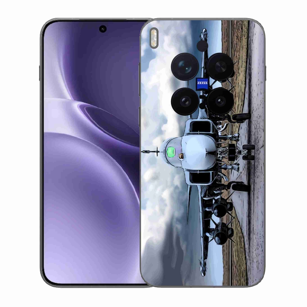 Gélový kryt mmCase na Vivo X300 Pro - vojenské lietadlo